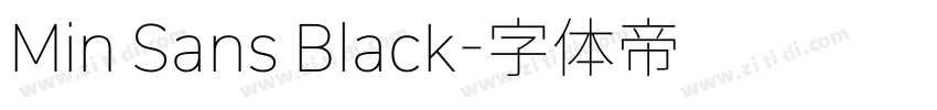 Min Sans Black字体转换